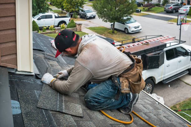 Professional Storm Damage Roof Repair technician working in Dover, TN